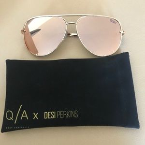 Quay Australia Accessories - Quay x Desi Perkins 'High Key' Aviator Sunglasses Quay Australia Accessories - Quay x Desi Perkins 'High Key' Aviator Sunglasses